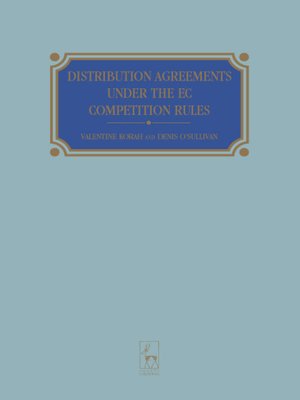 cover image of Distribution Agreements Under the EC Competition Rules
